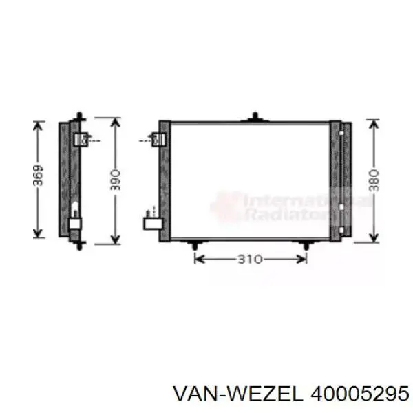 Радиатор кондиционера 40005295 VAN Wezel