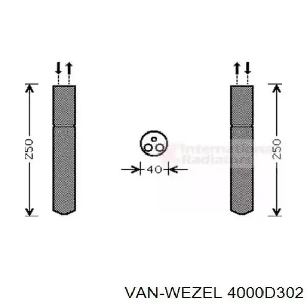 Осушитель кондиционера 4000D302 VAN Wezel