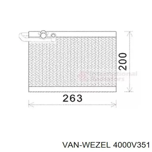 Испаритель кондиционера 4000V351 VAN Wezel