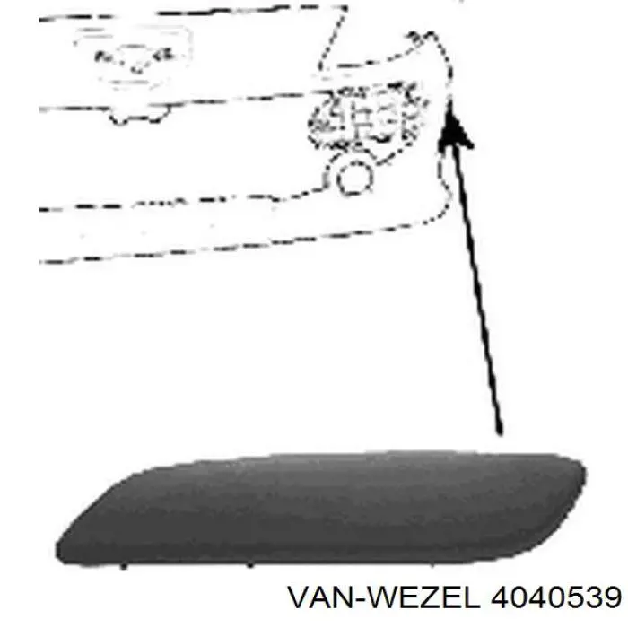 Абсорбер заднего бампера 4040539 VAN Wezel