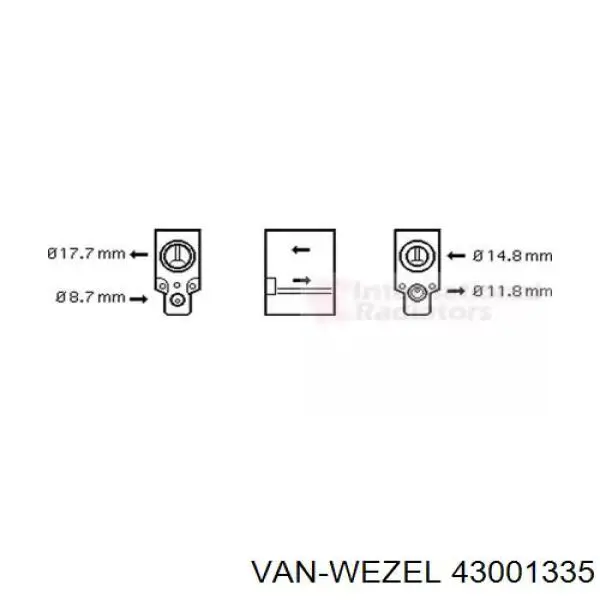 Клапан TRV кондиционера 43001335 VAN Wezel