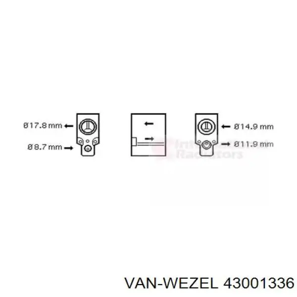 Клапан TRV кондиционера 43001336 VAN Wezel