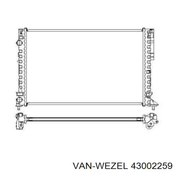 43002259 VAN Wezel радиатор