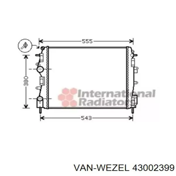 43002399 VAN Wezel радиатор