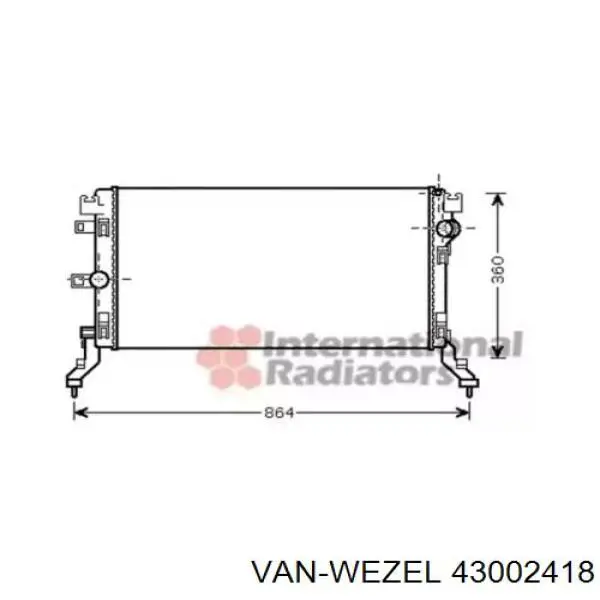 Радиатор 43002418 VAN Wezel