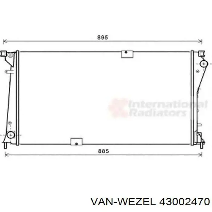 Купить 43002470 VAN Wezel Радиатор водяной