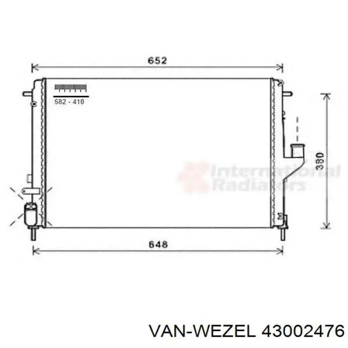 Купить 43002476 VAN Wezel Радиатор водяной