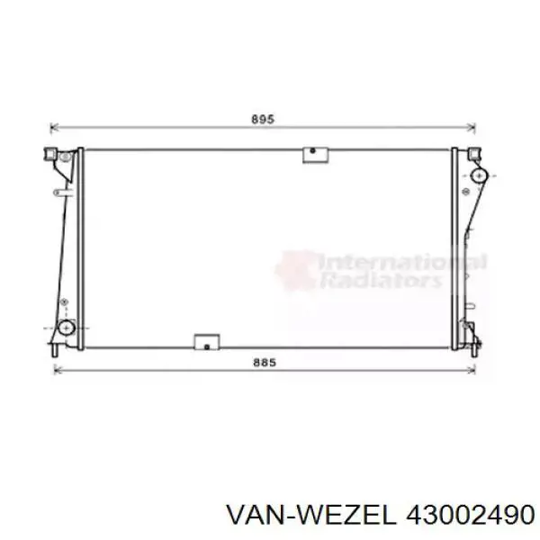 Радиатор 43002490 VAN Wezel