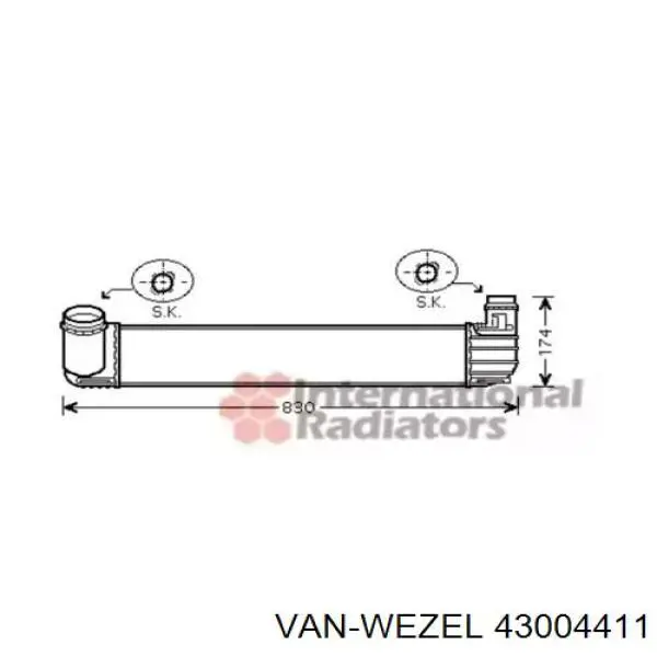 Интеркулер 43004411 VAN Wezel