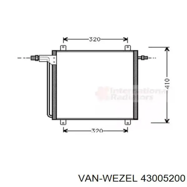 Радиатор кондиционера 43005200 VAN Wezel