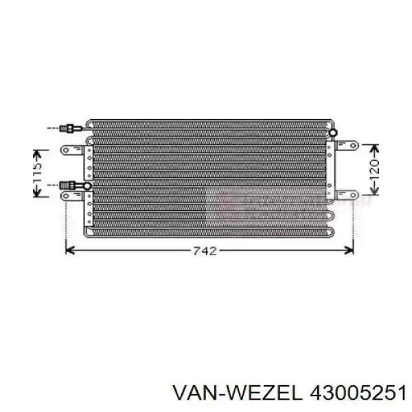 Радиатор кондиционера 43005251 VAN Wezel