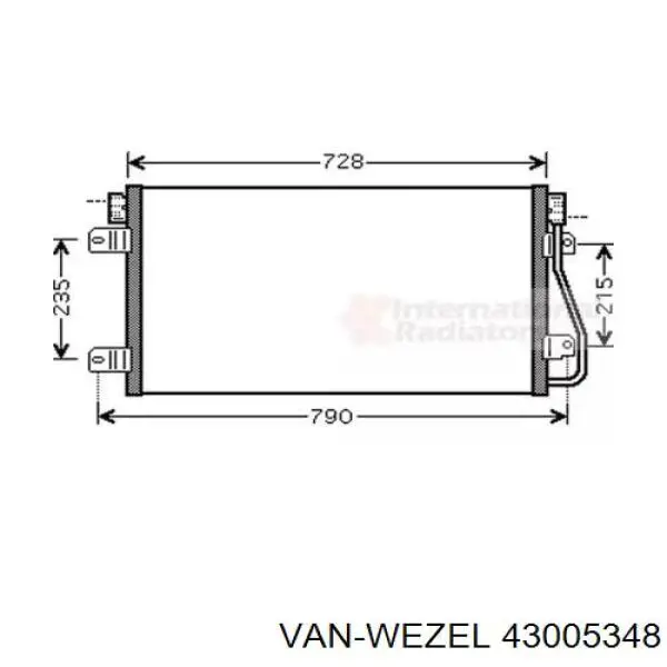 Радиатор кондиционера 43005348 VAN Wezel