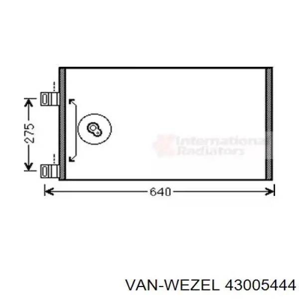 Радиатор кондиционера 43005444 VAN Wezel