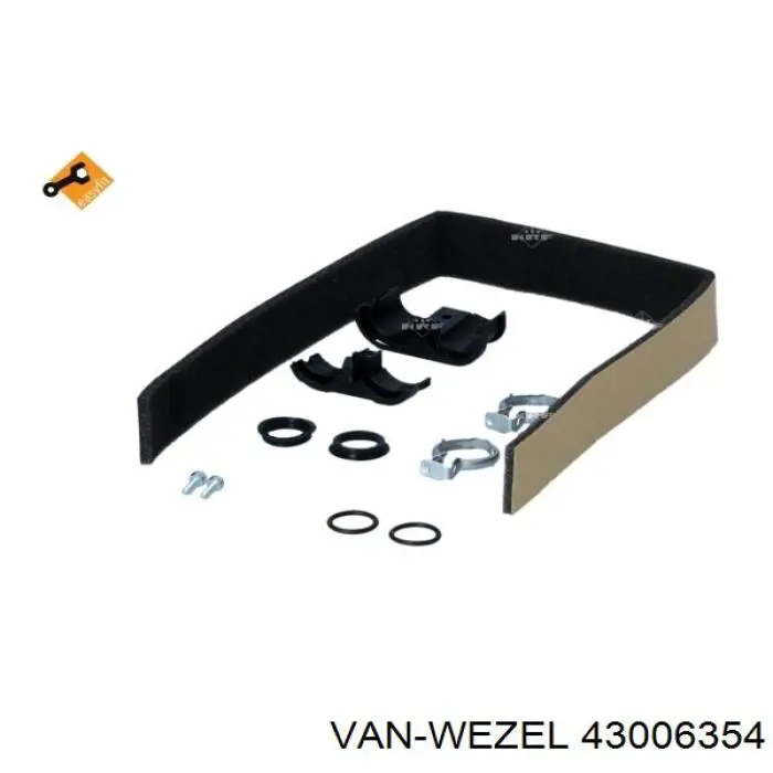 Радиатор печки (отопителя) VAN Wezel 43006354 цена, от 32.89 USD