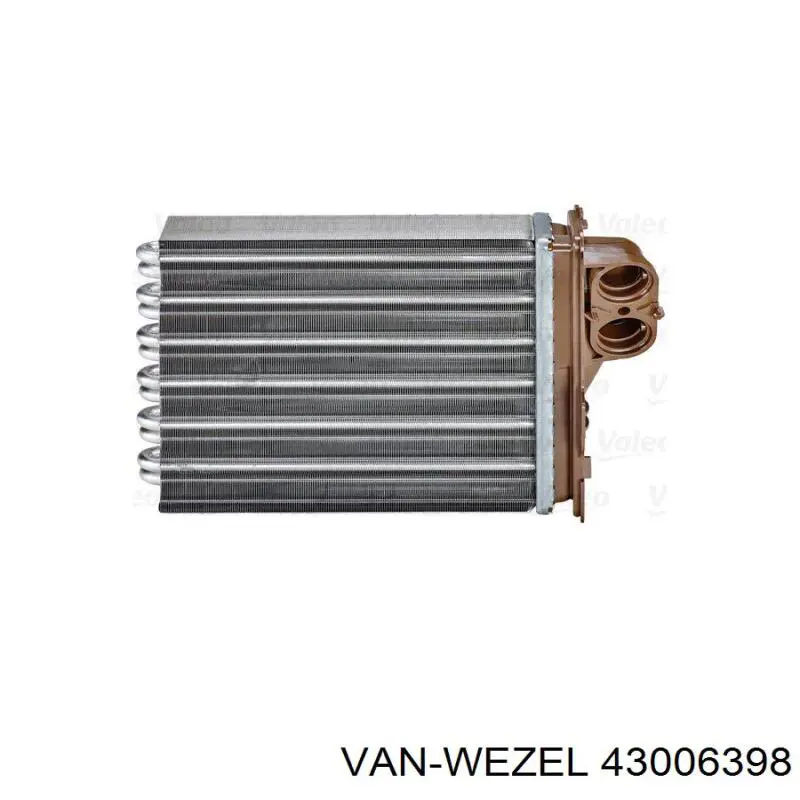 Радиатор печки (отопителя) VAN Wezel 43006398 цена, от 16.67 USD