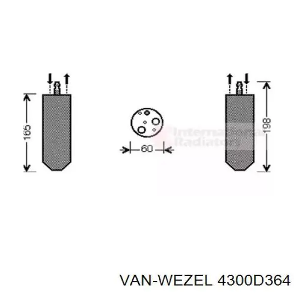 Осушитель кондиционера 4300D364 VAN Wezel