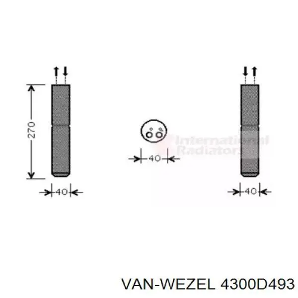 Осушитель кондиционера 4300D493 VAN Wezel