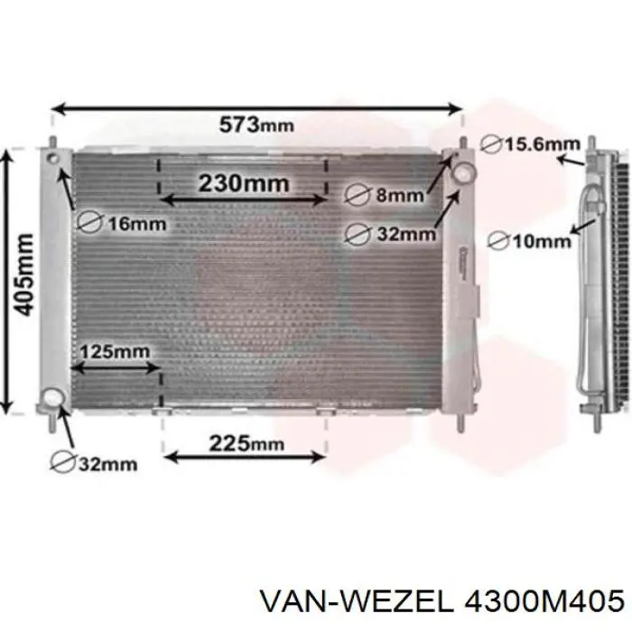 Радиатор 4300M405 VAN Wezel