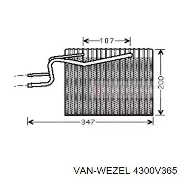 Испаритель кондиционера 4300V365 VAN Wezel