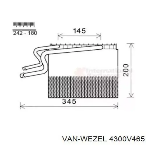 Испаритель кондиционера 4300V465 VAN Wezel