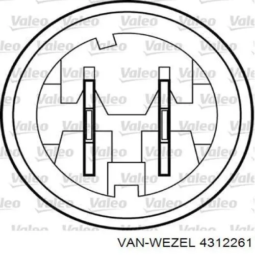 Механизм стеклоподъемника двери передней левой 4312261 VAN Wezel