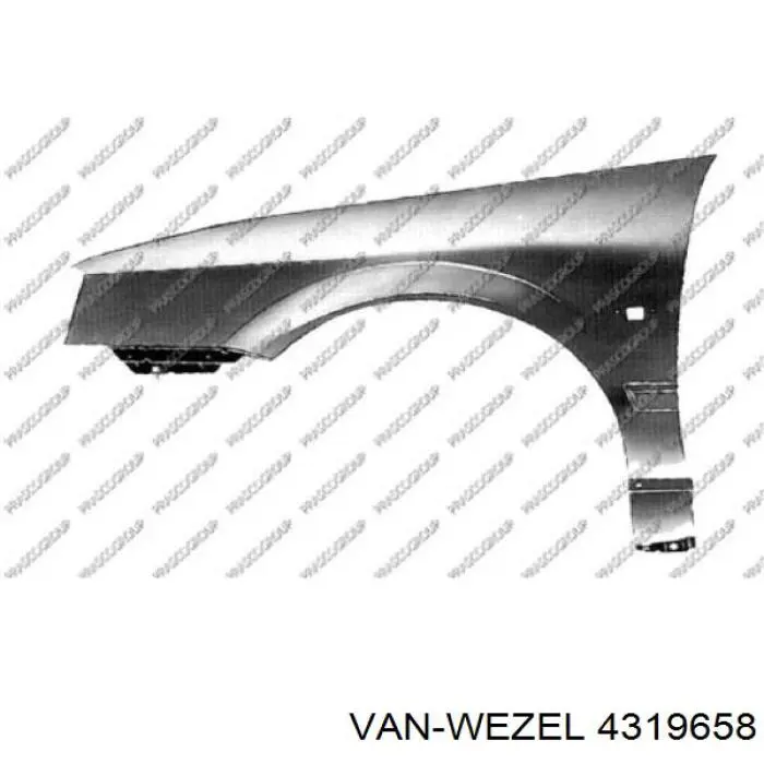 Крыло переднее правое 4319658 VAN Wezel