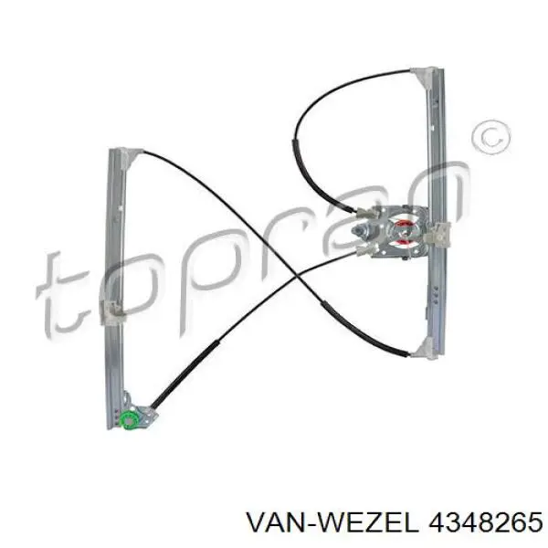 Стеклоподъемник передней левой двери 4348265 VAN Wezel
