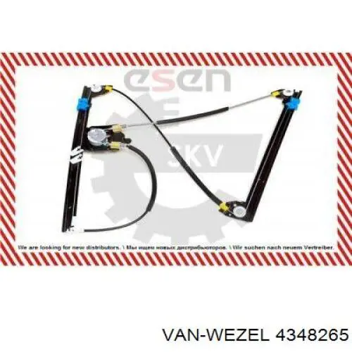 Купить 4348265 VAN Wezel Подъемник механический ветрового стекла