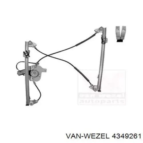 Механизм стеклоподъемника двери передней левой 4349261 VAN Wezel