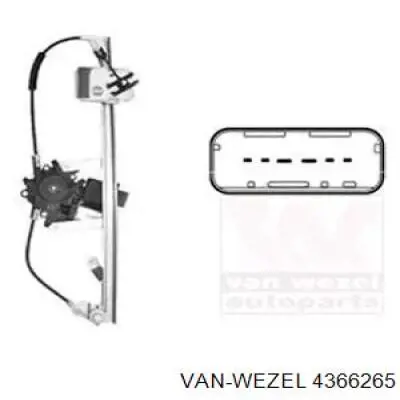 Механизм стеклоподъемника двери передней левой 4366265 VAN Wezel