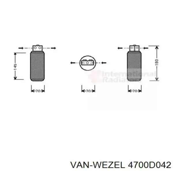 Осушитель кондиционера 4700D042 VAN Wezel