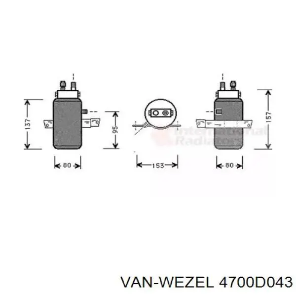 Осушитель кондиционера 4700D043 VAN Wezel