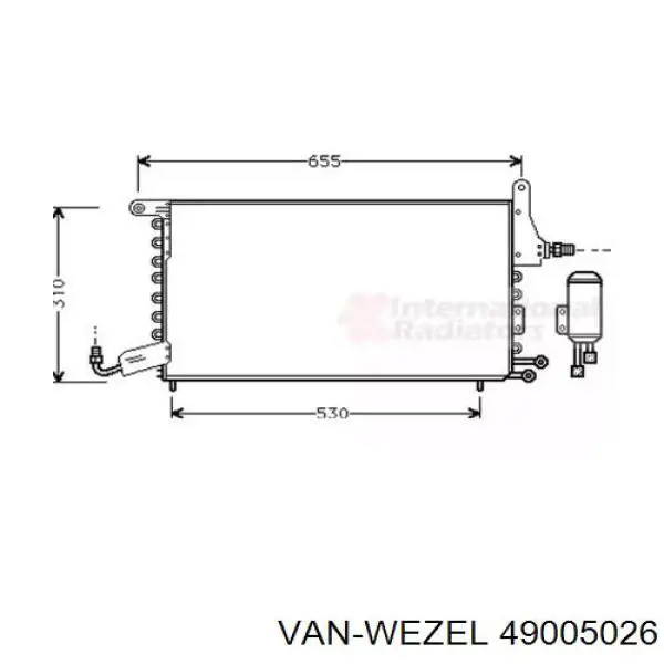 Радиатор кондиционера 49005026 VAN Wezel