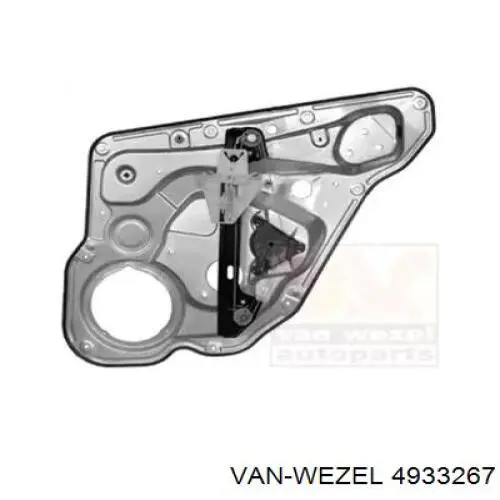 Механизм стеклоподъемника двери задней левой 4933267 VAN Wezel