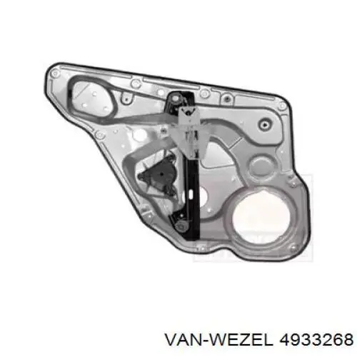 Механизм стеклоподъемника двери задней правой 4933268 VAN Wezel