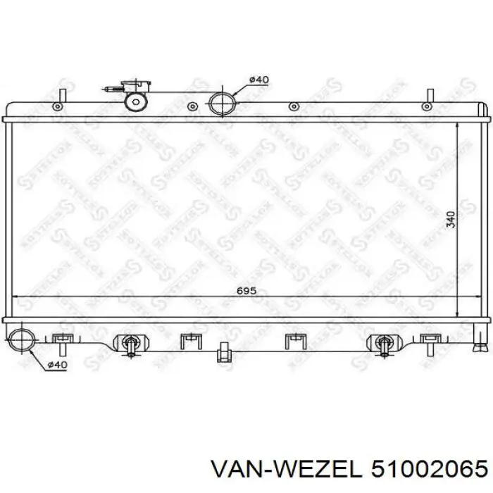 Радиатор 51002065 VAN Wezel