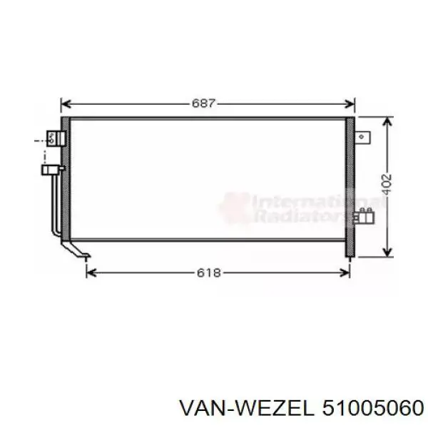 Радиатор кондиционера 51005060 VAN Wezel