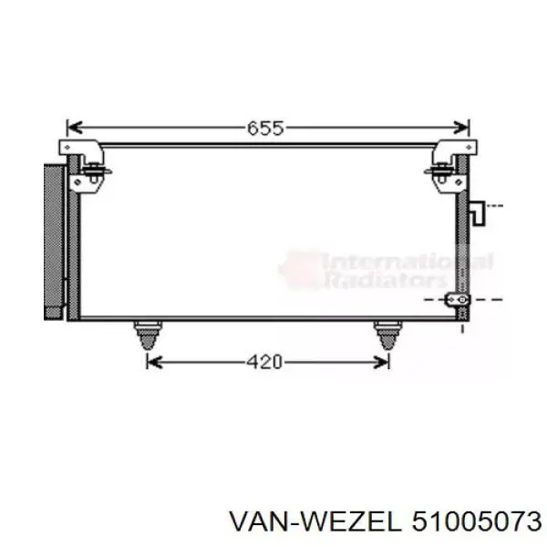 Радиатор кондиционера 51005073 VAN Wezel