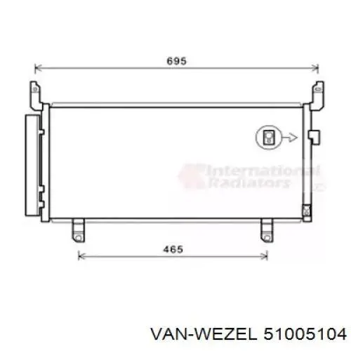 51005104 VAN Wezel radiador de aparelho de ar condicionado