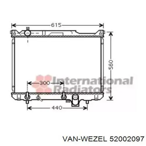 Радиатор 52002097 VAN Wezel