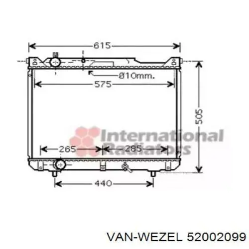 Радиатор 52002099 VAN Wezel