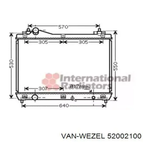 Радиатор 52002100 VAN Wezel