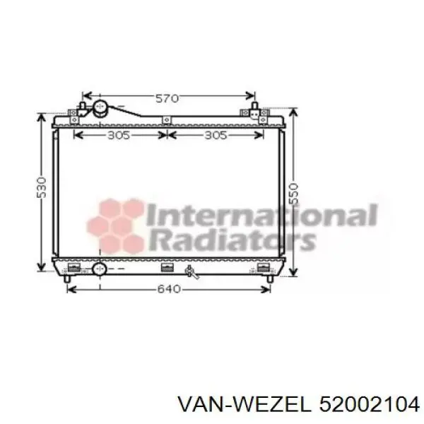 Радиатор 52002104 VAN Wezel