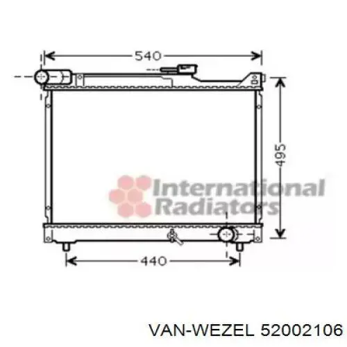 Радиатор 52002106 VAN Wezel