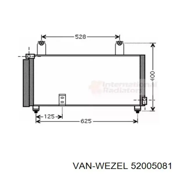 Радиатор кондиционера 52005081 VAN Wezel