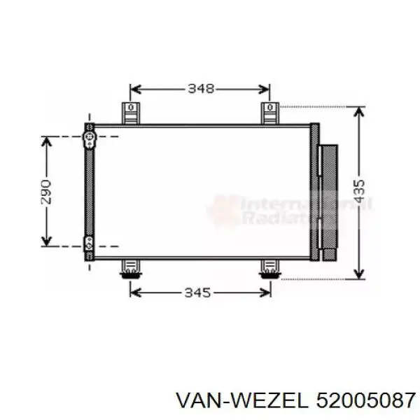 Радиатор кондиционера 52005087 VAN Wezel