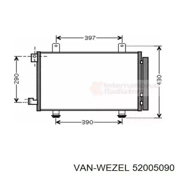 Радиатор кондиционера 52005090 VAN Wezel