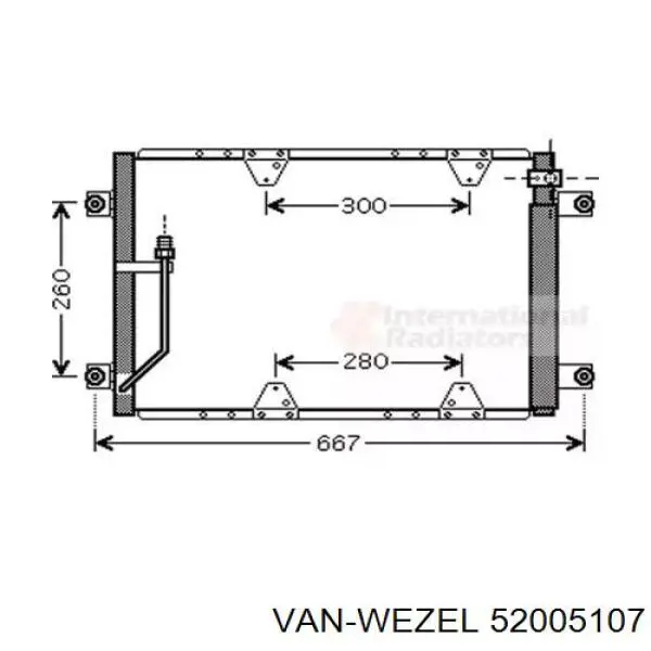 Радиатор кондиционера 52005107 VAN Wezel