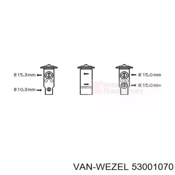 Клапан TRV кондиционера 53001070 VAN Wezel