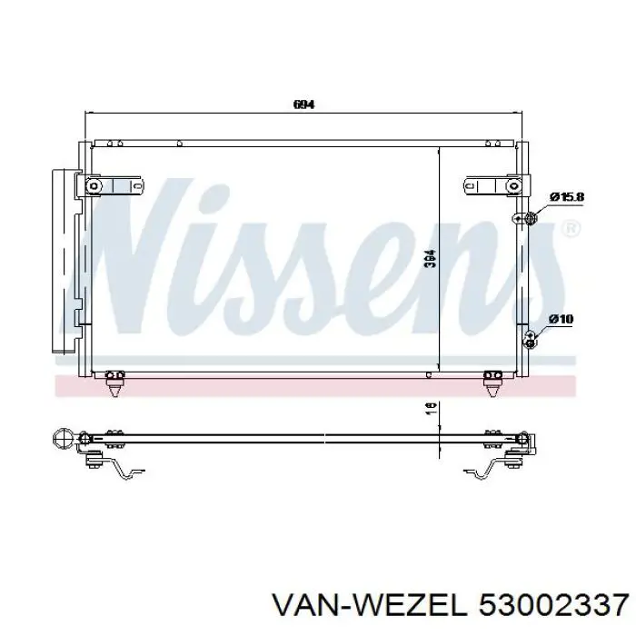 Радиатор 53002337 VAN Wezel